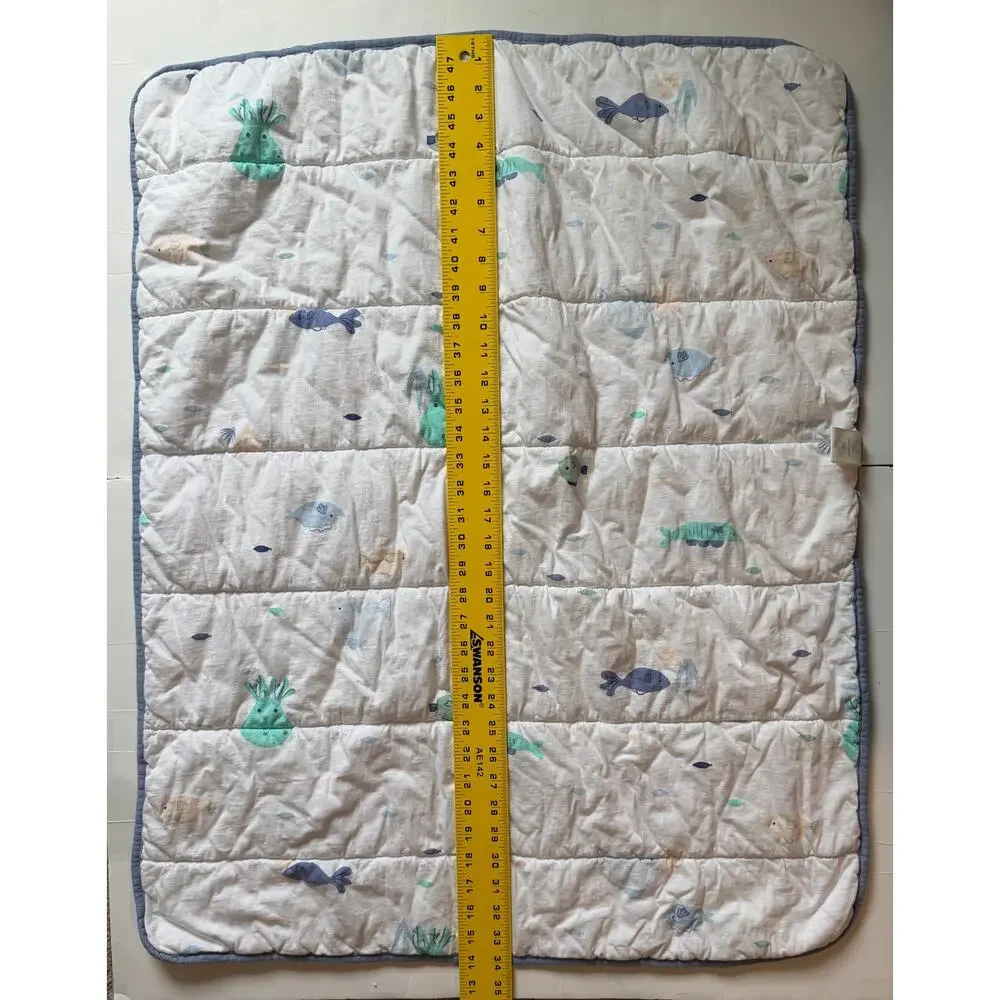 Cloud Island Target Sea Creatures Animal Fish Octopus Blue Baby Blanket Cotton